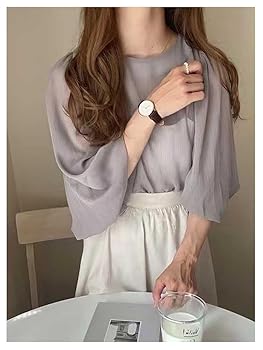 Amazon | [woalao] 2点セット レディース バルーンスリーブ